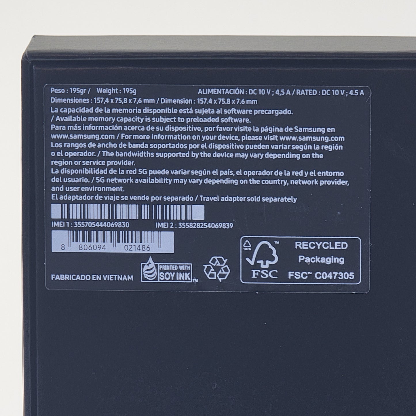 New GSM Unlocked Samsung Galaxy S22 Plus 8GB RAM 256GB SM-S906E Black