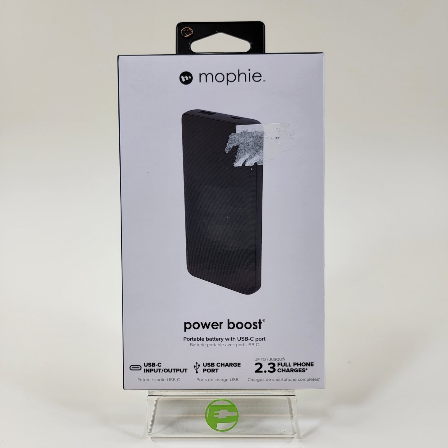 New Mophie Power Boost Portable Battery with USB-C Port PWR-BOOST-10K 10,000 mAh