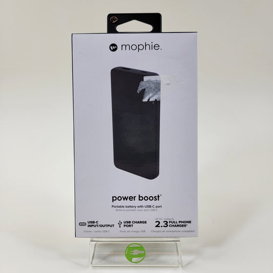 New Mophie Power Boost Portable Battery with USB-C Port PWR-BOOST-10K 10,000 mAh