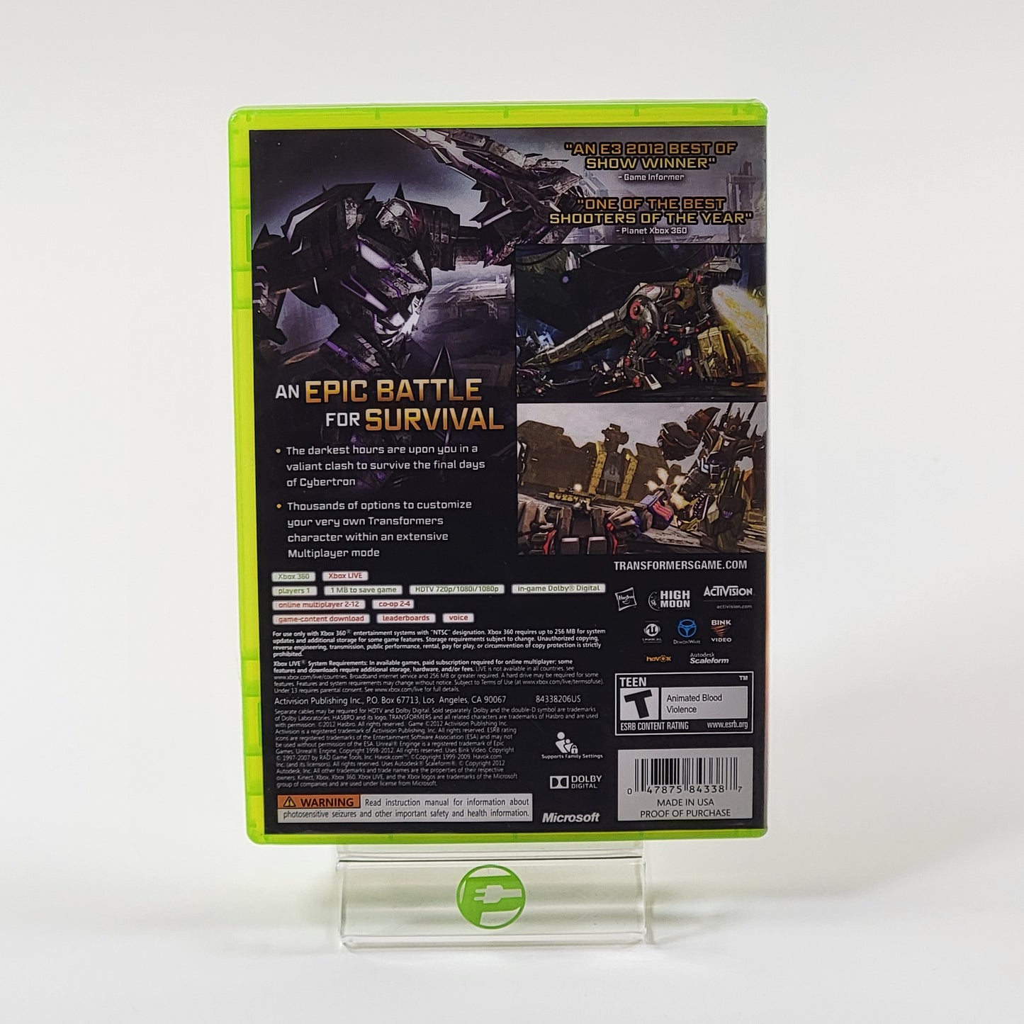 Transformers: Fall Of Cybertron (Microsoft Xbox 360, 2012)
