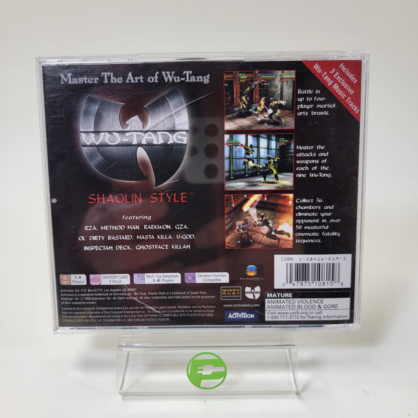 Wu-Tang Shaolin Style (Sony PlayStation 1 PS1, 1999)