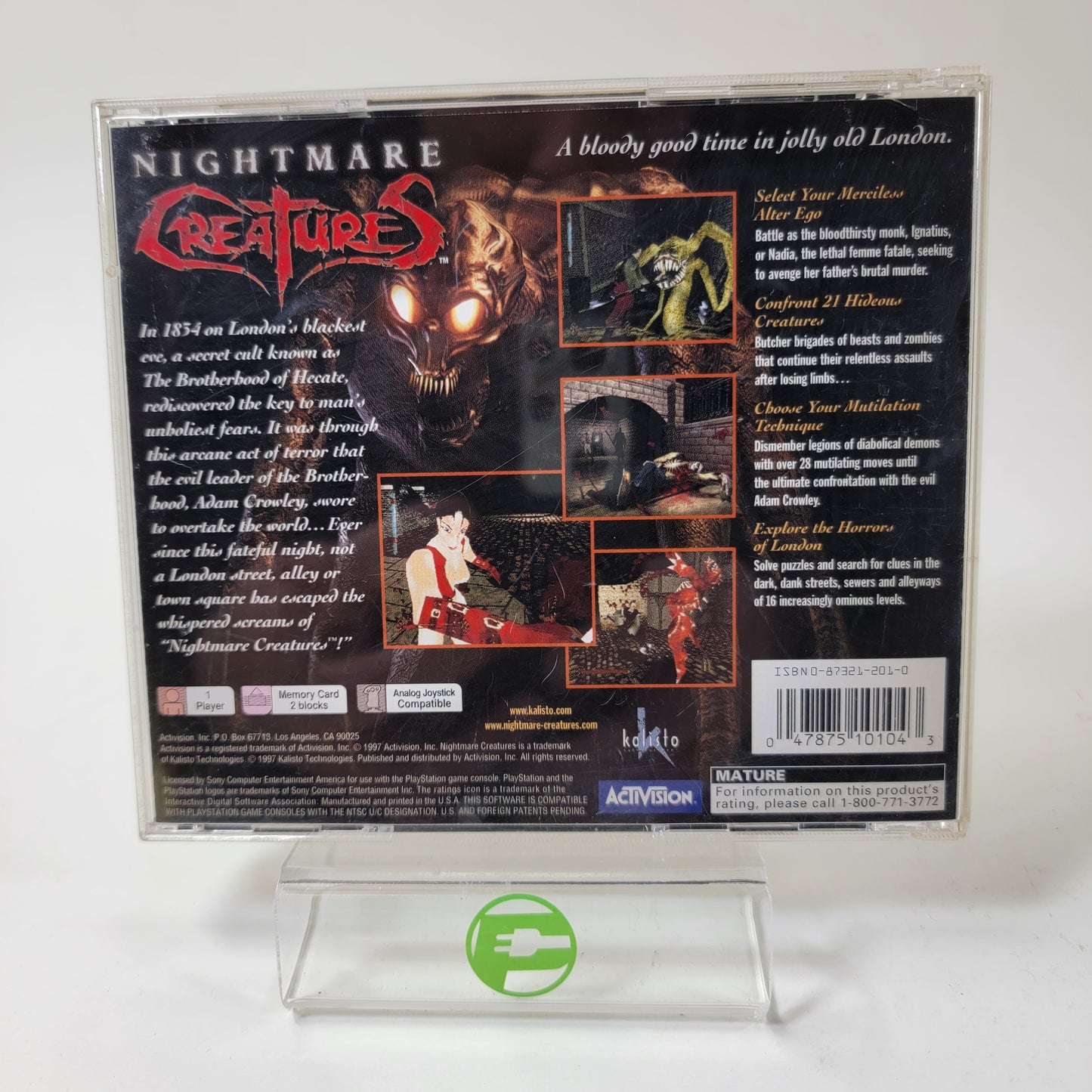 Nightmare Creatures (Sony PlayStation 1 PS1, 1997)