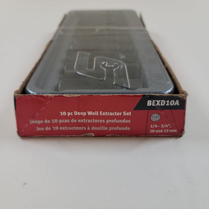 New Snap-On BEXD10A 10 Piece Deep Well Extractor Set (1/4" - 3/4") (1/4" - 3/4")