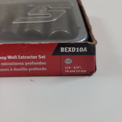 New Snap-On BEXD10A 10 Piece Deep Well Extractor Set (1/4" - 3/4") (1/4" - 3/4")