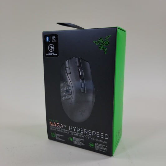 New Razer Naga v2 Hyperspeed Wireless Gaming Mouse RZ01-0360