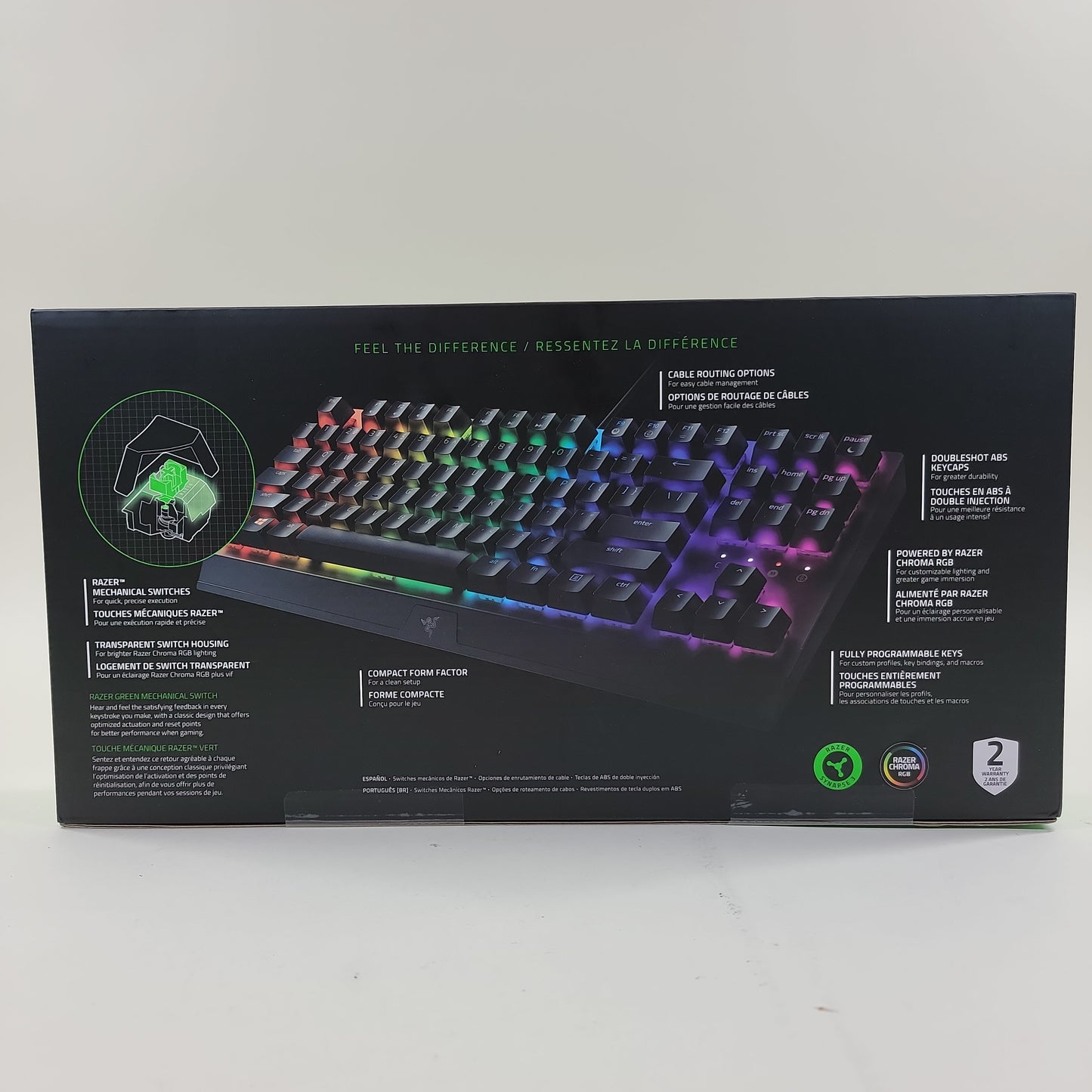 New Razer Blackwidow v3 Tenkeyless Gaming Keyboard RZ03-03490200