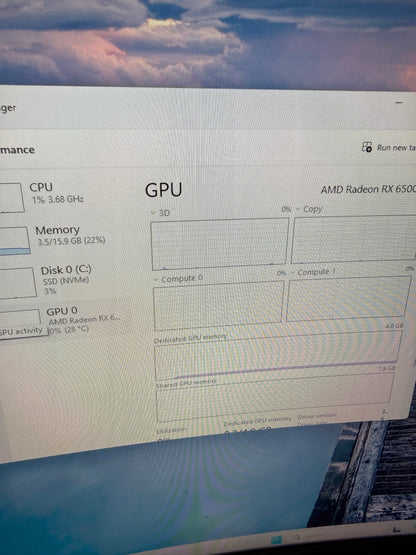 CyberPower PC Ryzen 5 5500 3.60GHz 16GB RAM 1TB SSD Gigabyte Radeon RX 6500 XT