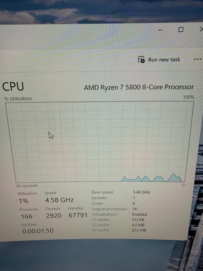 AMD Ryzen 7 5800 3.40GHz 8 Core 100-000000456 16 Thread AM4