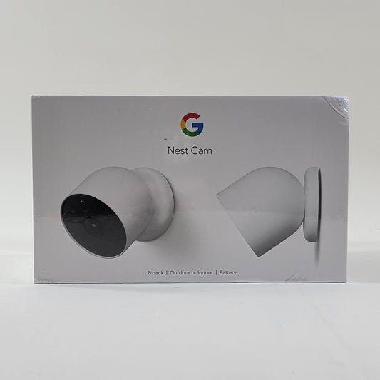 New Google Nest Cam 2-Pack Wireless Indoor/Outdoor Camera Snow G3AL9