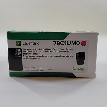 New Lexmark 78C1UM0 Magenta Toner Cartridge