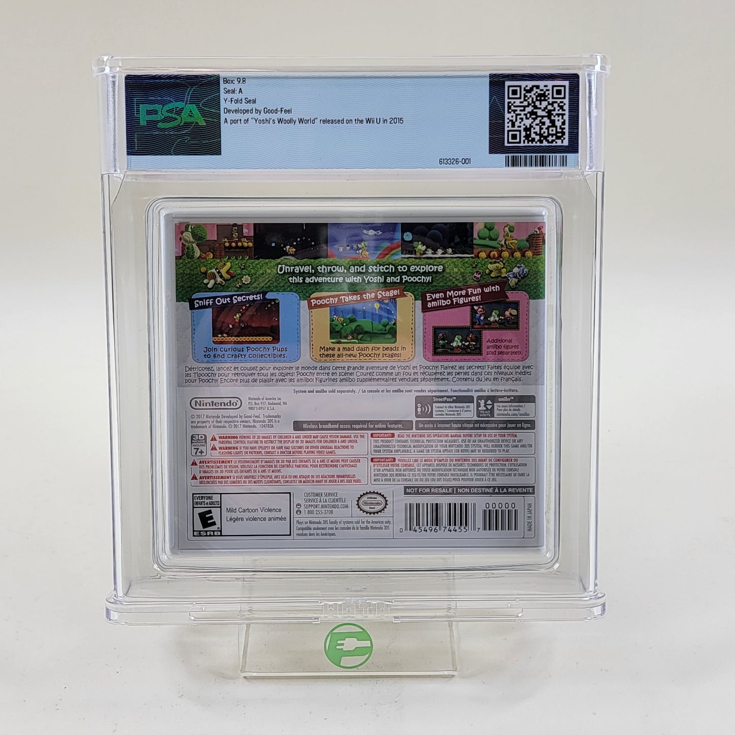 New Poochy &amp; Yoshi's Woolly World (Nintendo 3DS, 2017) PSA 9.8 A