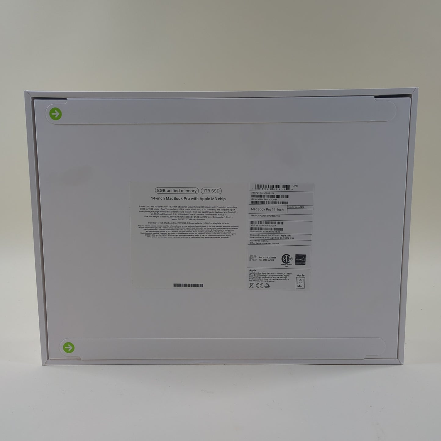 New 2023 Apple MacBook Pro 14" M3 10C GPU 4.0GHz 8GB RAM 1TB SSD A2918