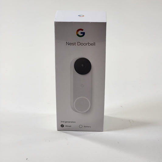 New Google Nest Doorbell 2nd Gen  Wired Doorbell Security Camera Snow G28DR