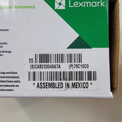 New Lexmark 78C10C0 Cyan Toner Cartridge