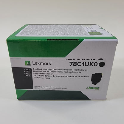 New Lexmark 78C1UK0 Black Ultra High Yield Toner Cartridge