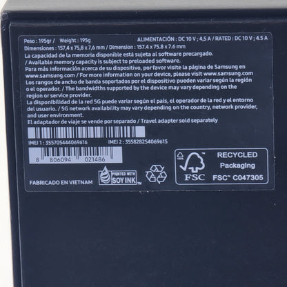 New GSM Unlocked Samsung Galaxy S22 Plus 8GB RAM 256GB SM-S906E Black