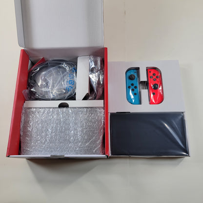 New Nintendo Switch OLED Video Game Console HEG-001 Red/Blue