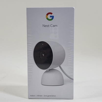 New Google Nest Cam 2nd Gen Indoor Wired Camera Snow GA01998-US