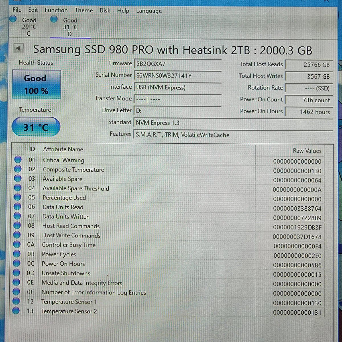 Samsung 2280mm 980 Pro With Heatsink 2TB M.2 NVMe Gen 4.0 x 4 SSD MZVL22T0HBLB
