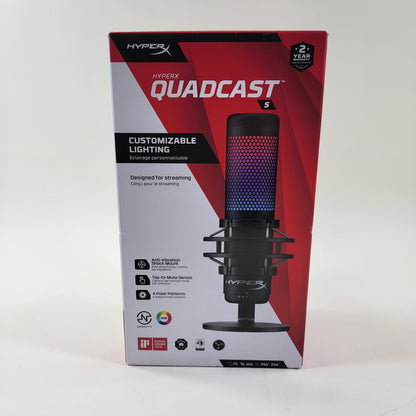 New Hyper X Quadcast S RGB USB Microphone 4P5P7AA