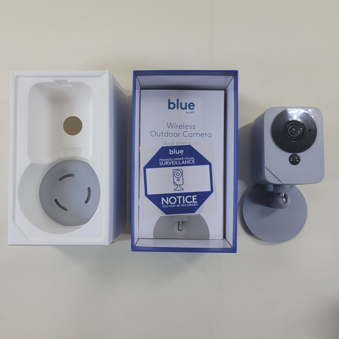 New Blue by ADT Wireless Outdoor Camera Pearl Gray SCE2R0-29