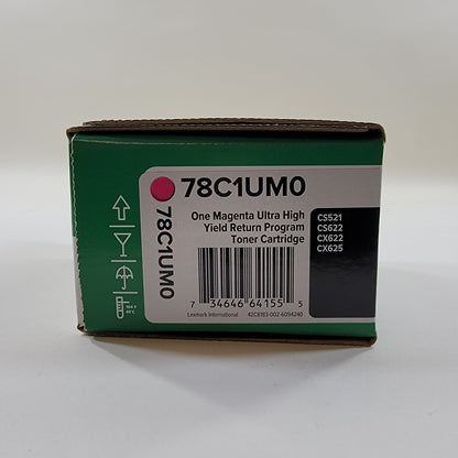 New Lexmark 78C1UM0 Magenta Toner Cartridge