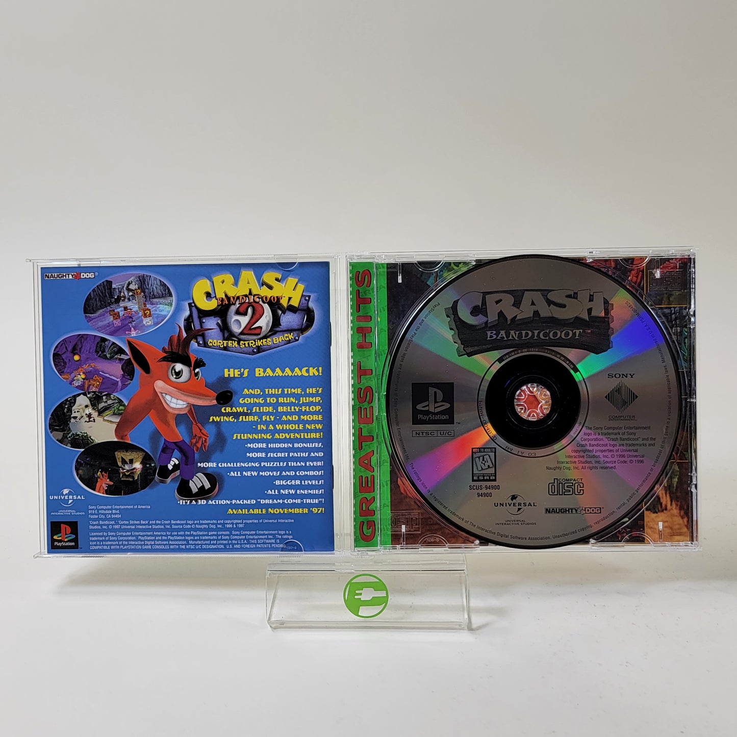 Crash Bandicoot [Black Label] (Sony PlayStation 1 PS1, 1996)