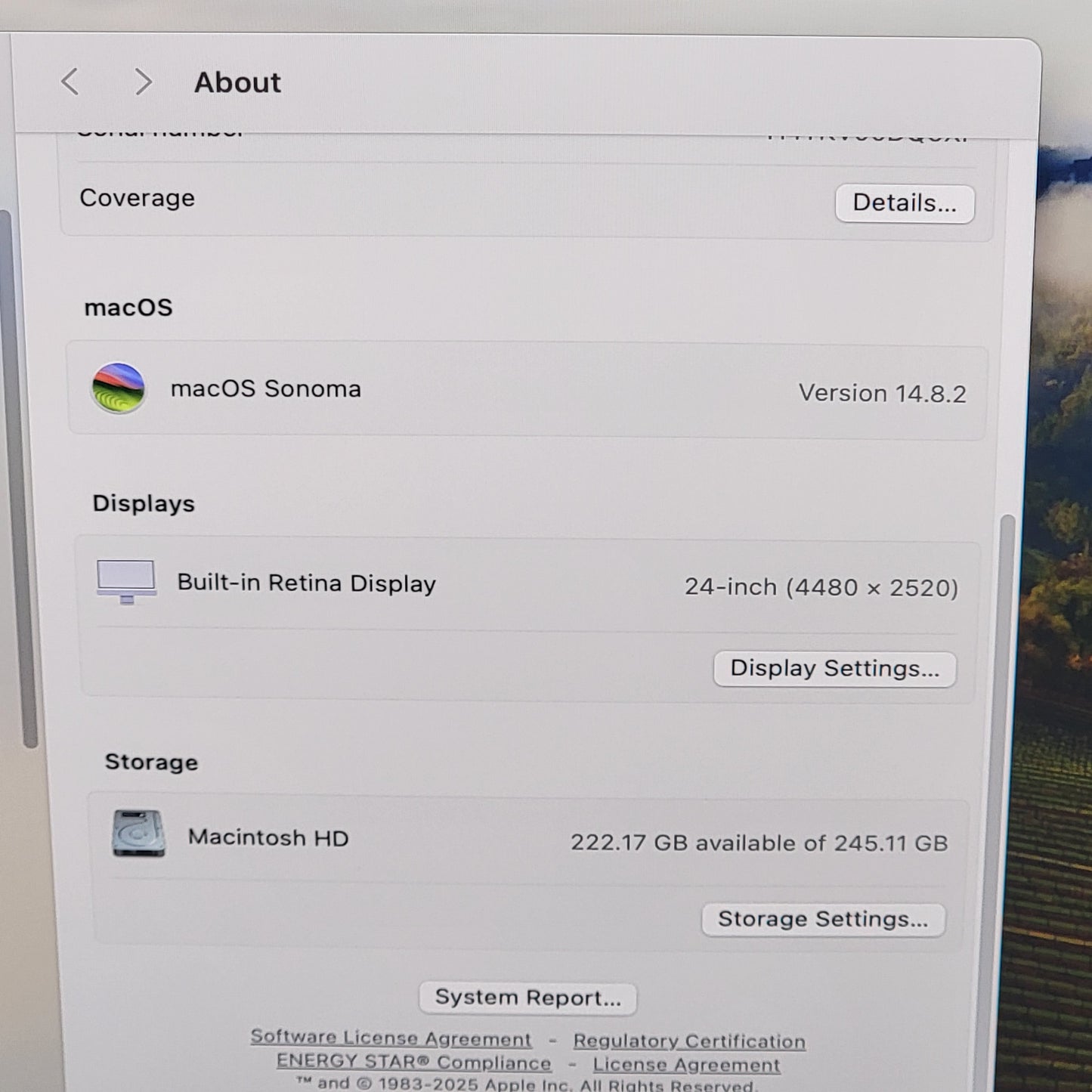 2021 Apple iMac 24" M1 3.2GHz 8GB RAM 256GB SSD Purple A2438