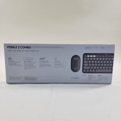 New Logitech Pebble 2 Combo Bluetooth Keyboard and Mouse 920-012061