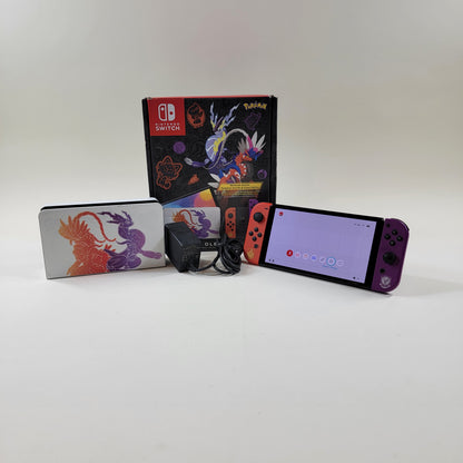 Nintendo Switch OLED Video Game Console HEG-001 Scarlet Violet Edition