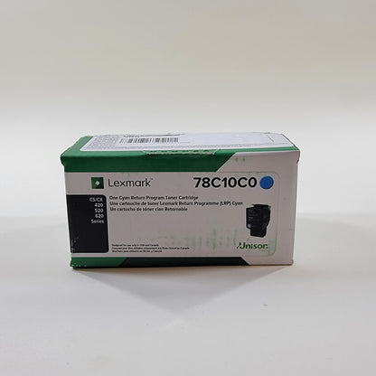 New Lexmark 78C10C0 Cyan Toner Cartridge