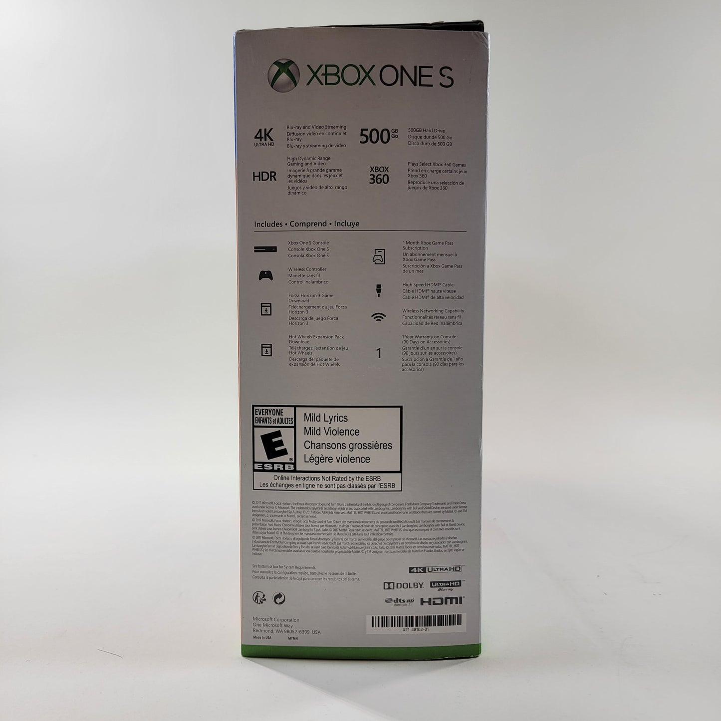 Microsoft Xbox One S 500GB Console Gaming System Only White 1681 OPEN BOX