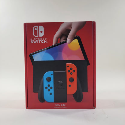 New Nintendo Switch OLED Video Game Console HEG-001 Red/Blue