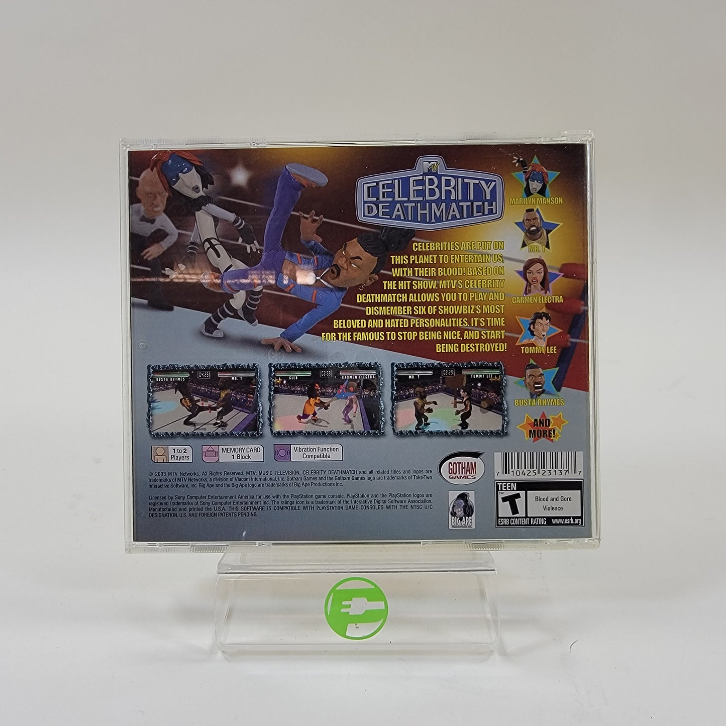 MTV Celebrity Deathmatch (Sony PlayStation 1 PS1, 2003)