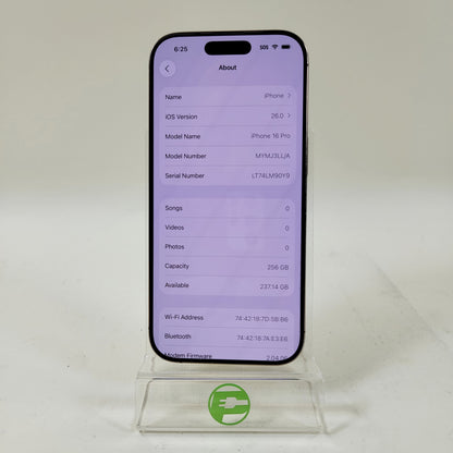 T-Mobile Apple iPhone 16 Pro 256GB Desert Titanium MYMJ3LL/A