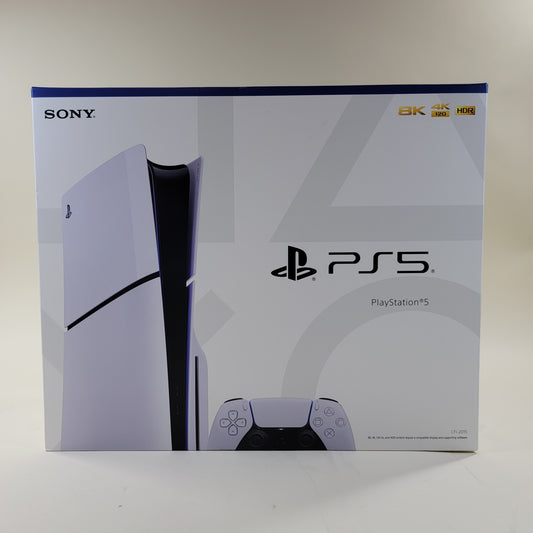 New Sony PlayStation 5 Slim Disc Edition PS5 1TB White Console Gaming System