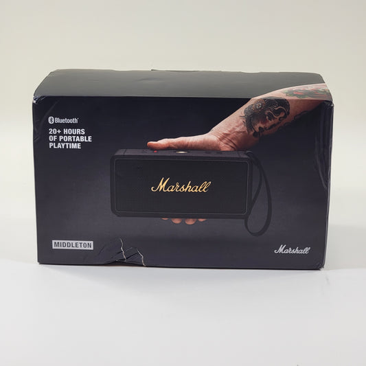 New Marshall Middleton Bluetooth Speaker Black 10060034