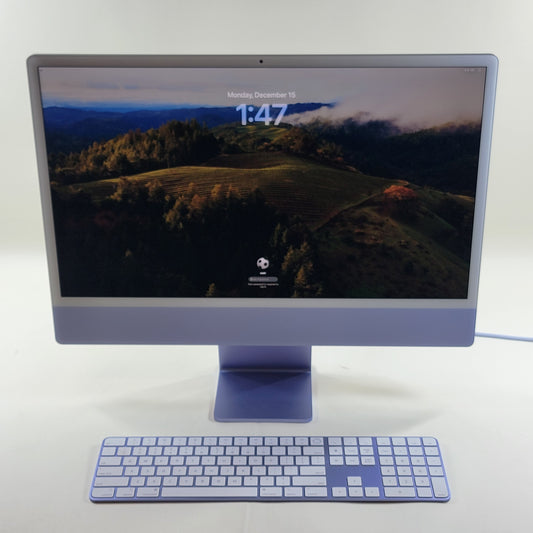 2021 Apple iMac 24" M1 3.2GHz 8GB RAM 256GB SSD Purple A2438