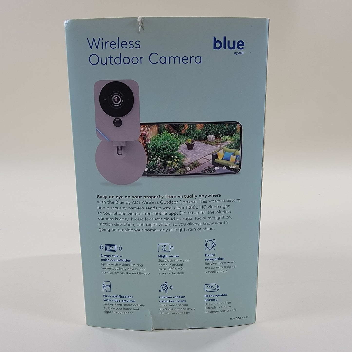 New Blue by ADT Wireless Outdoor Camera Pearl Gray SCE2R0-29